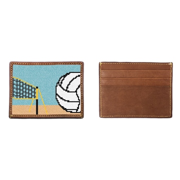 Volleyball Needlepoint Card Wallet