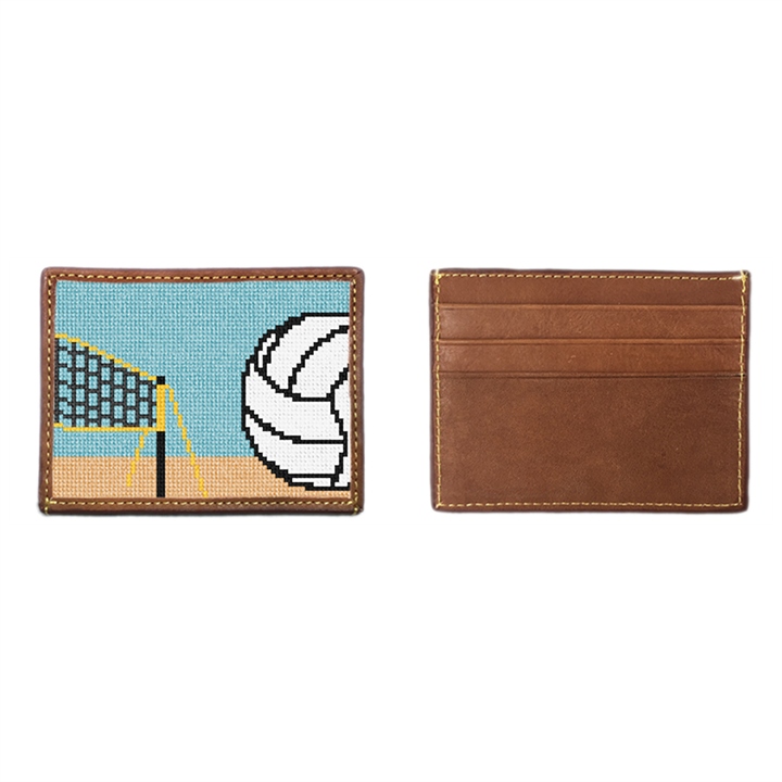Volleyball Needlepoint Card Wallet
