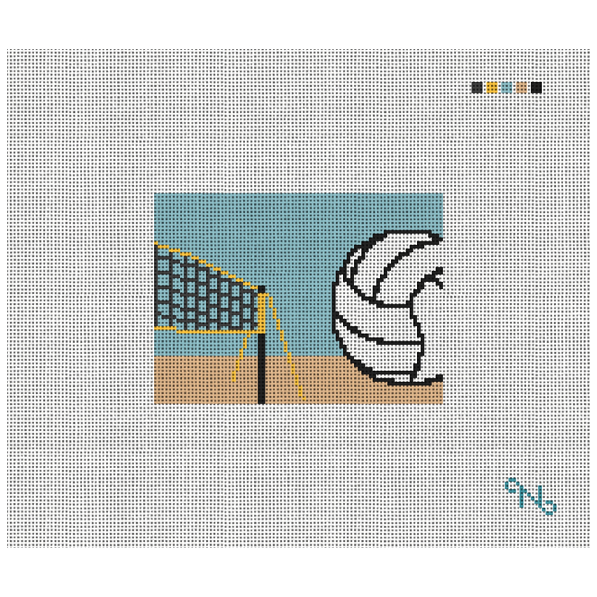 Volleyball Needlepoint Card Wallet Kit