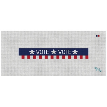 Vote Red White and Blue Needlepoint Key Fob Kit