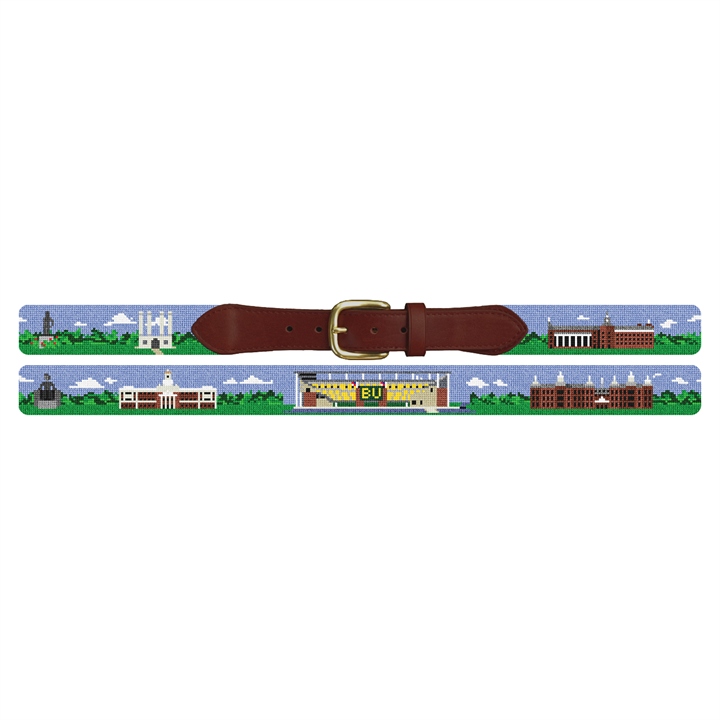 Waco Texas Landscape Needlepoint Belt