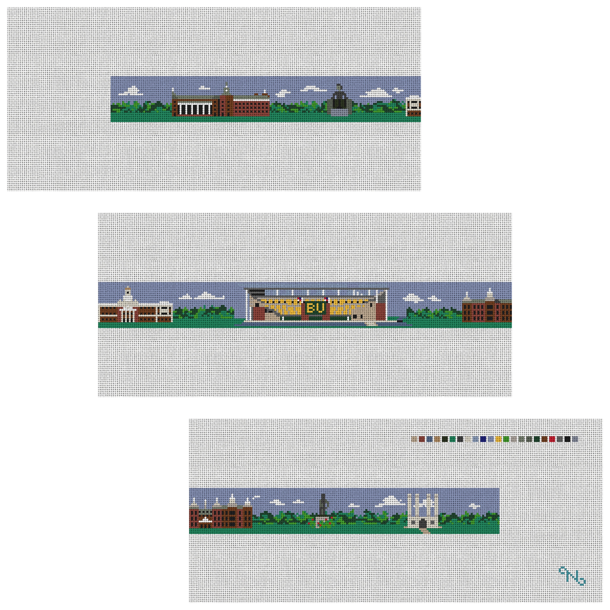 Waco Texas Landscape Needlepoint Belt Kit