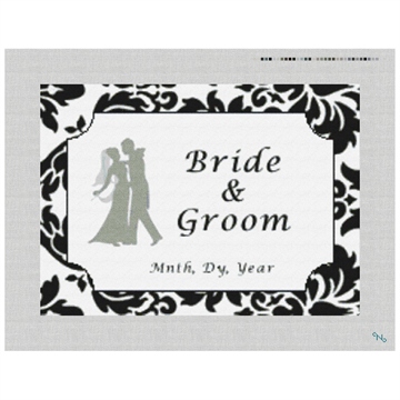 Waltz Custom Needlepoint Ring Bearer Kit Stitched Preview