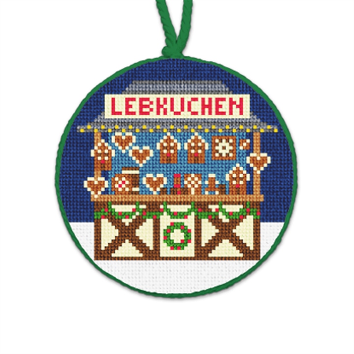 Warm Gingerbread Needlepoint Ornament