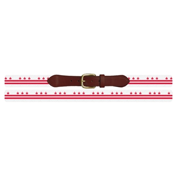 Washington DC Flag Needlepoint Belt