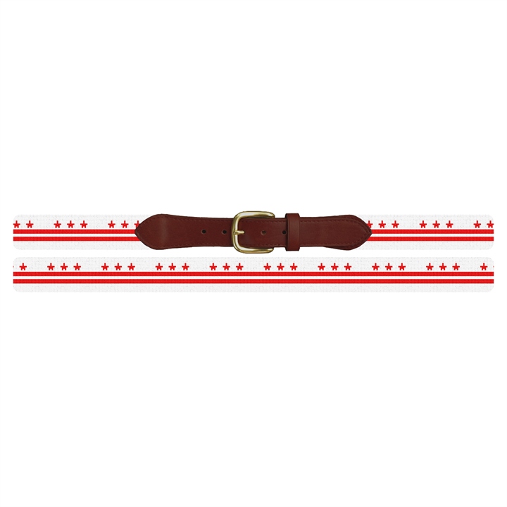 Washington DC Flag Needlepoint Belt