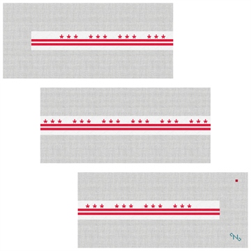 Washington DC Flag Needlepoint Belt Kit Stitched Preview