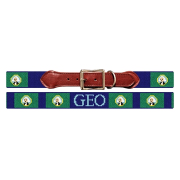 Washington Flag Needlepoint Dog Collar