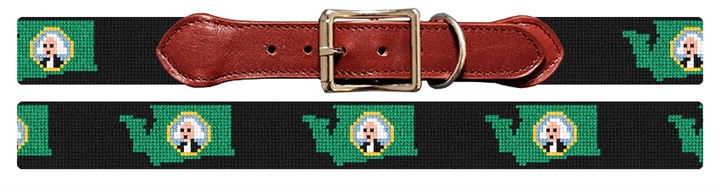 Washington State Needlepoint Dog Collar