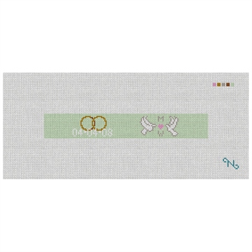 Wedding Doves Needlepoint Key Fob Kit