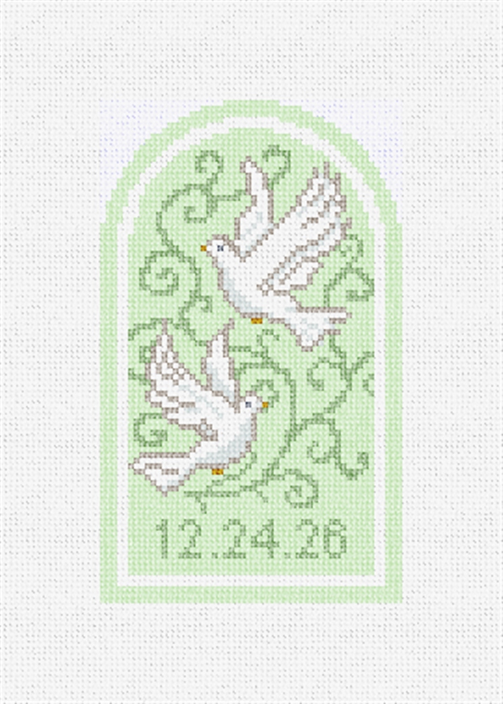Wedding Doves Needlepoint Ornament Kit