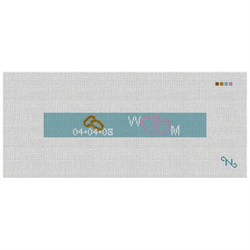 Wedding Hearts Needlepoint Key Fob Kit