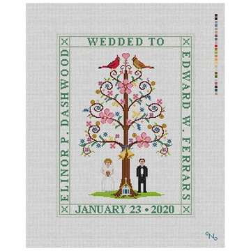 Wedding Sampler Needlepoint Canvas