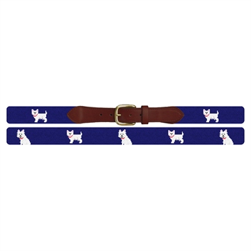 West Highland Terrier Needlepoint Belt