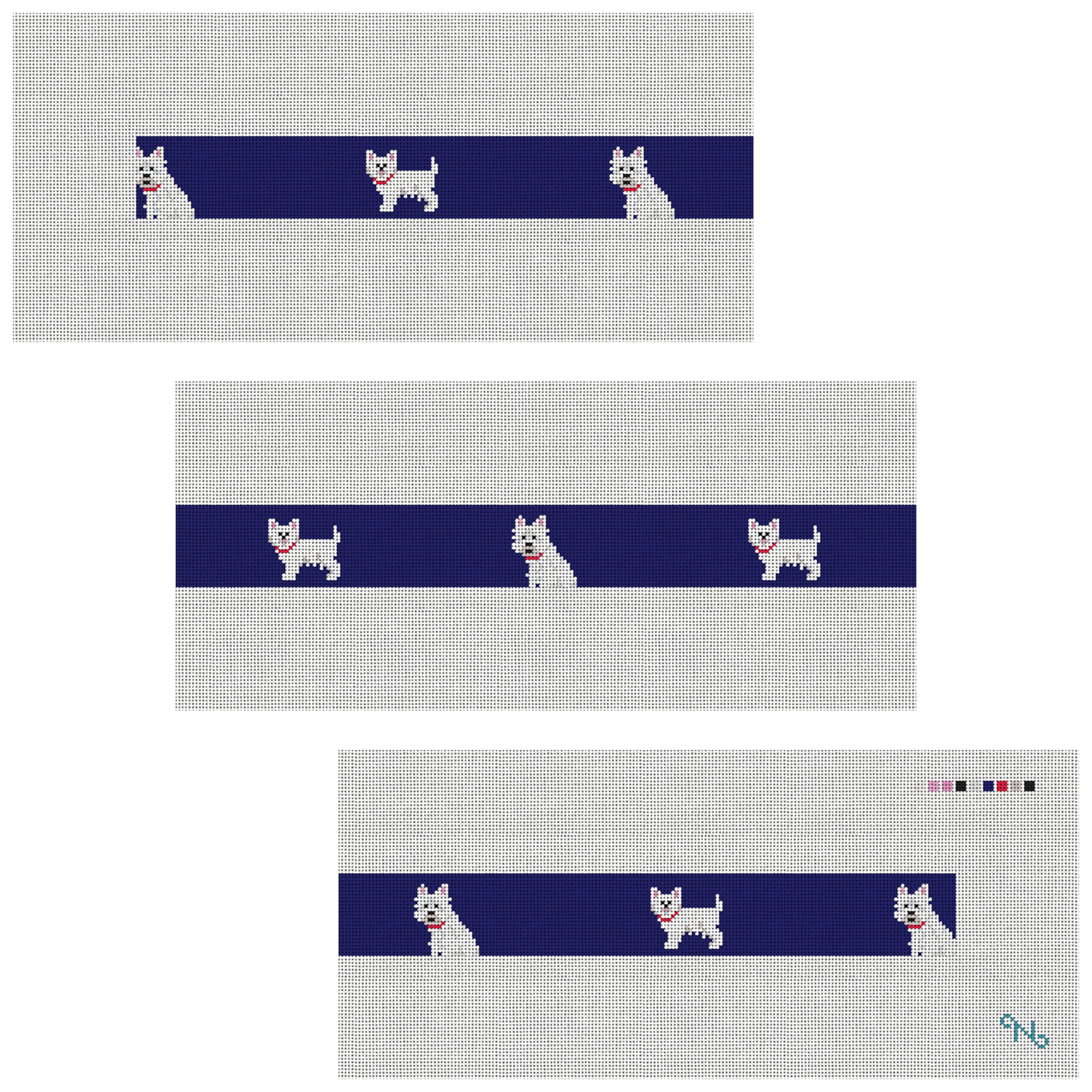 West Highland Terrier Needlepoint Belt Kit