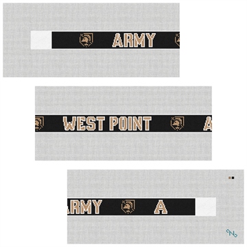 West Point USMA Needlepoint Belt Kit Stitched Preview