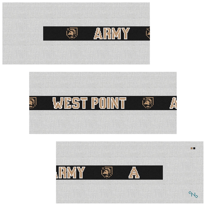 West Point USMA Needlepoint Belt Kit Stitched Preview