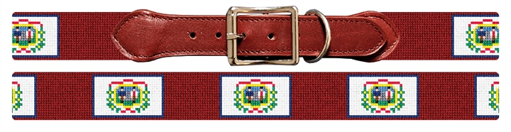West Virginia Flag Needlepoint Dog Collar