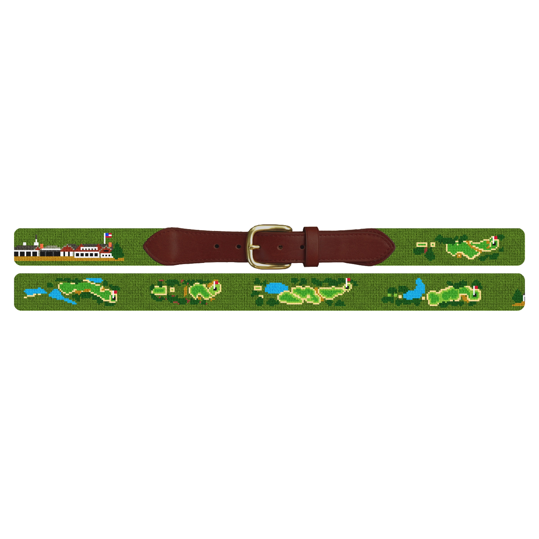 Westhampton Golf Course Needlepoint Belt