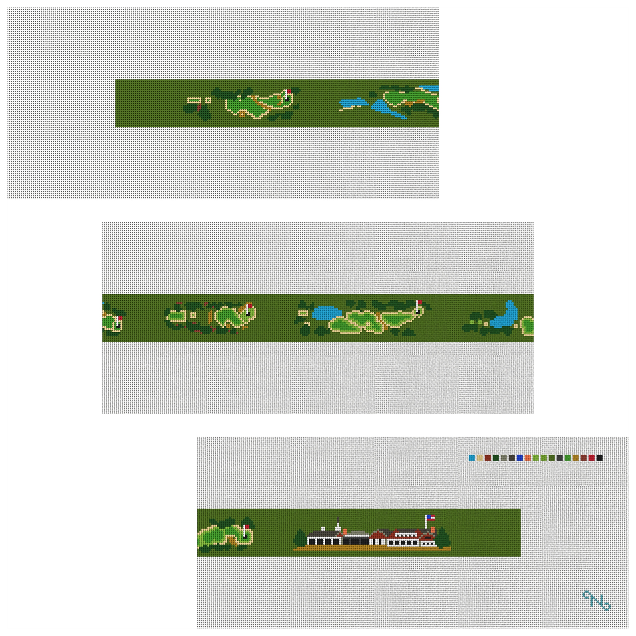 Westhampton Golf Course Needlepoint Belt Kit