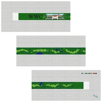 Westmoreland Country Club Needlepoint Belt Kit Stitched Preview