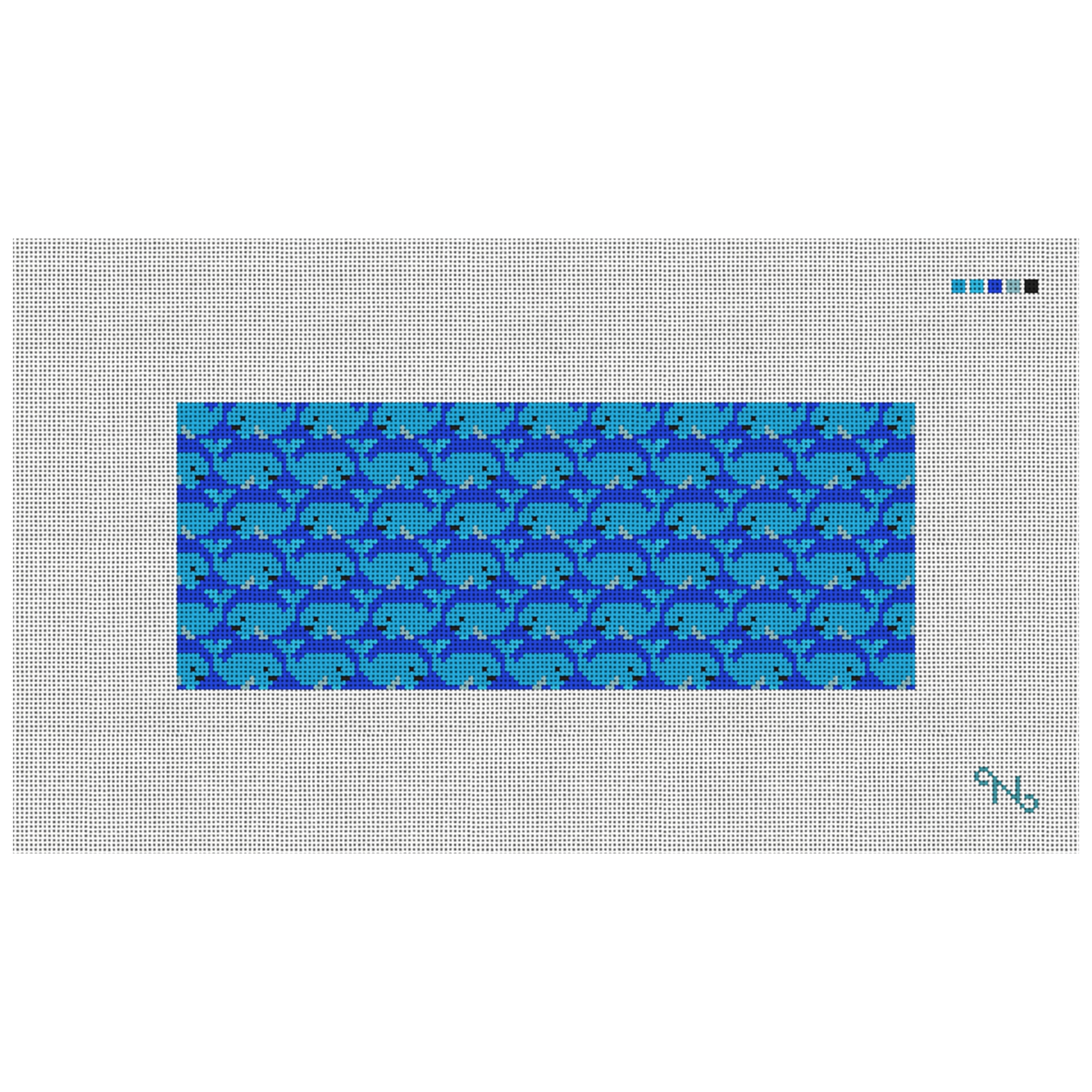 Whale Needlepoint Wallet Kit