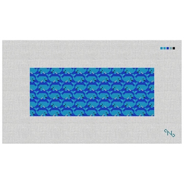 Whale Needlepoint Wallet Kit