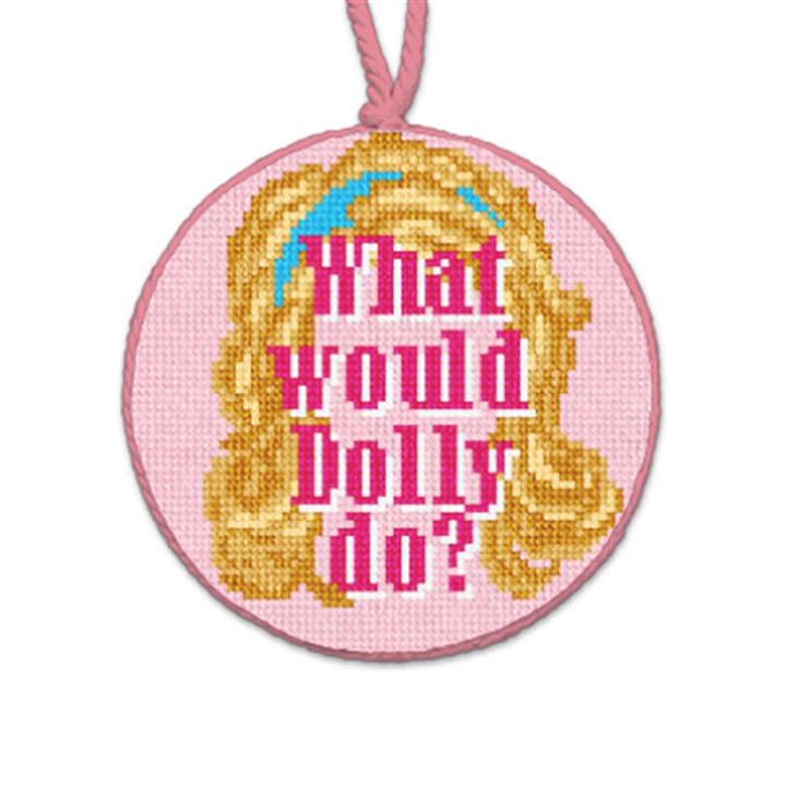 What Would Dolly Do Needlepoint Ornament
