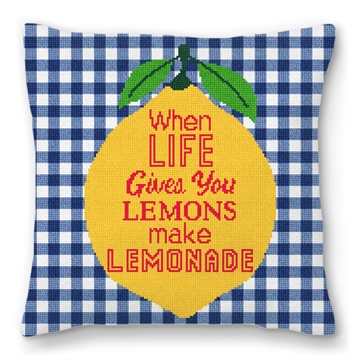 When Life Gives You Lemons Needlepoint Pillow
