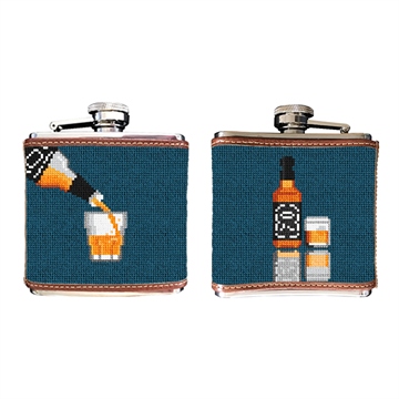 Whiskey Needlepoint Flask