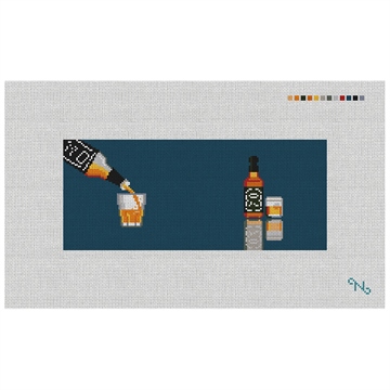 Whiskey Needlepoint Flask Kit