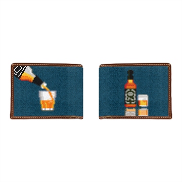Whiskey Needlepoint Wallet