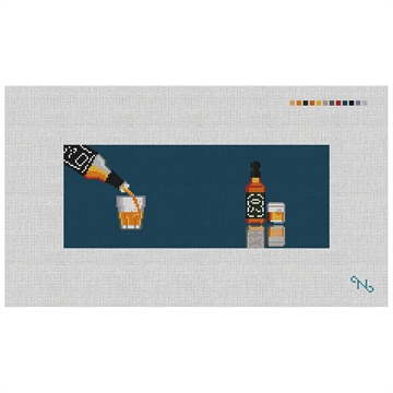 Whiskey Needlepoint Wallet Kit
