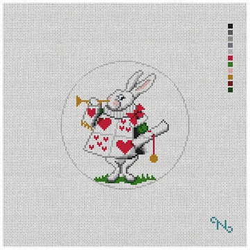 White Rabbit Royal Herald Needlepoint Ornament Kit