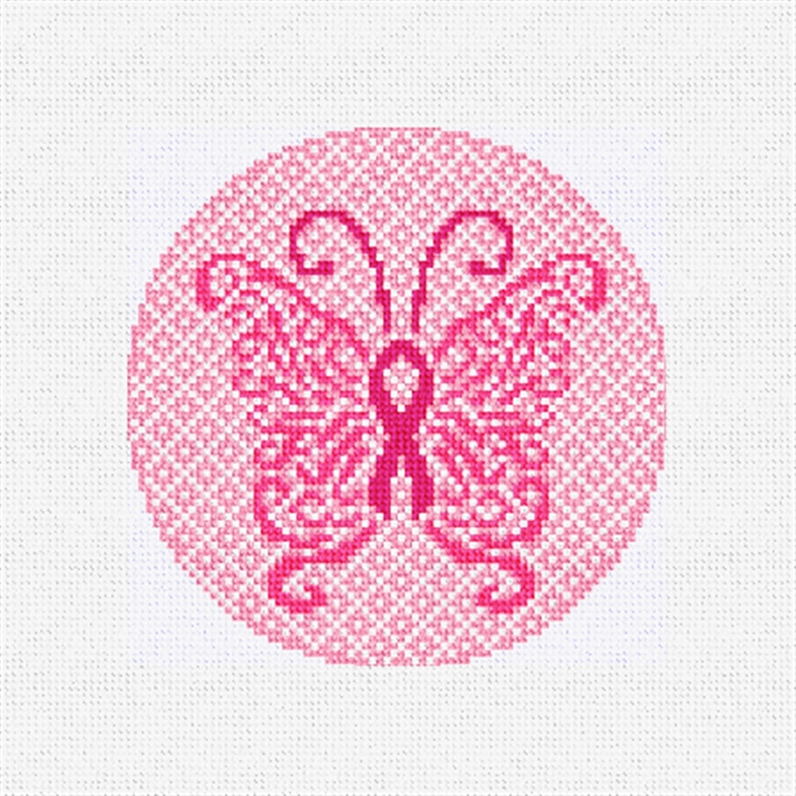 Wings of Awareness Needlepoint Ornament Kit