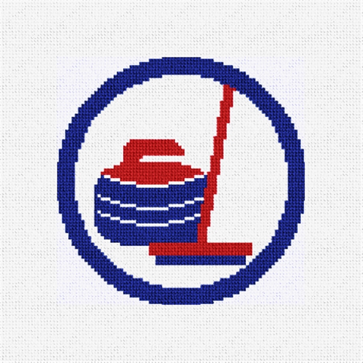 Winter Curling Needlepoint Ornament Kit