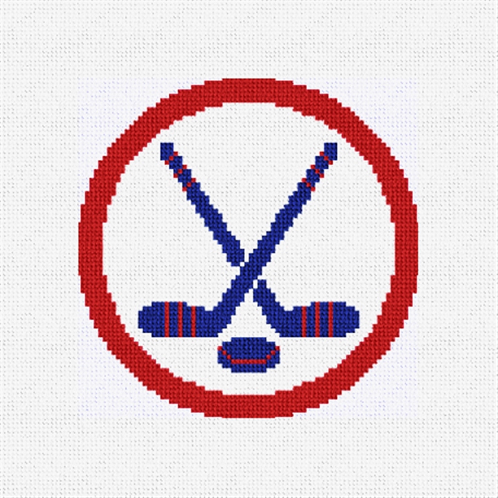 Winter Ice Hockey Needlepoint Ornament Kit