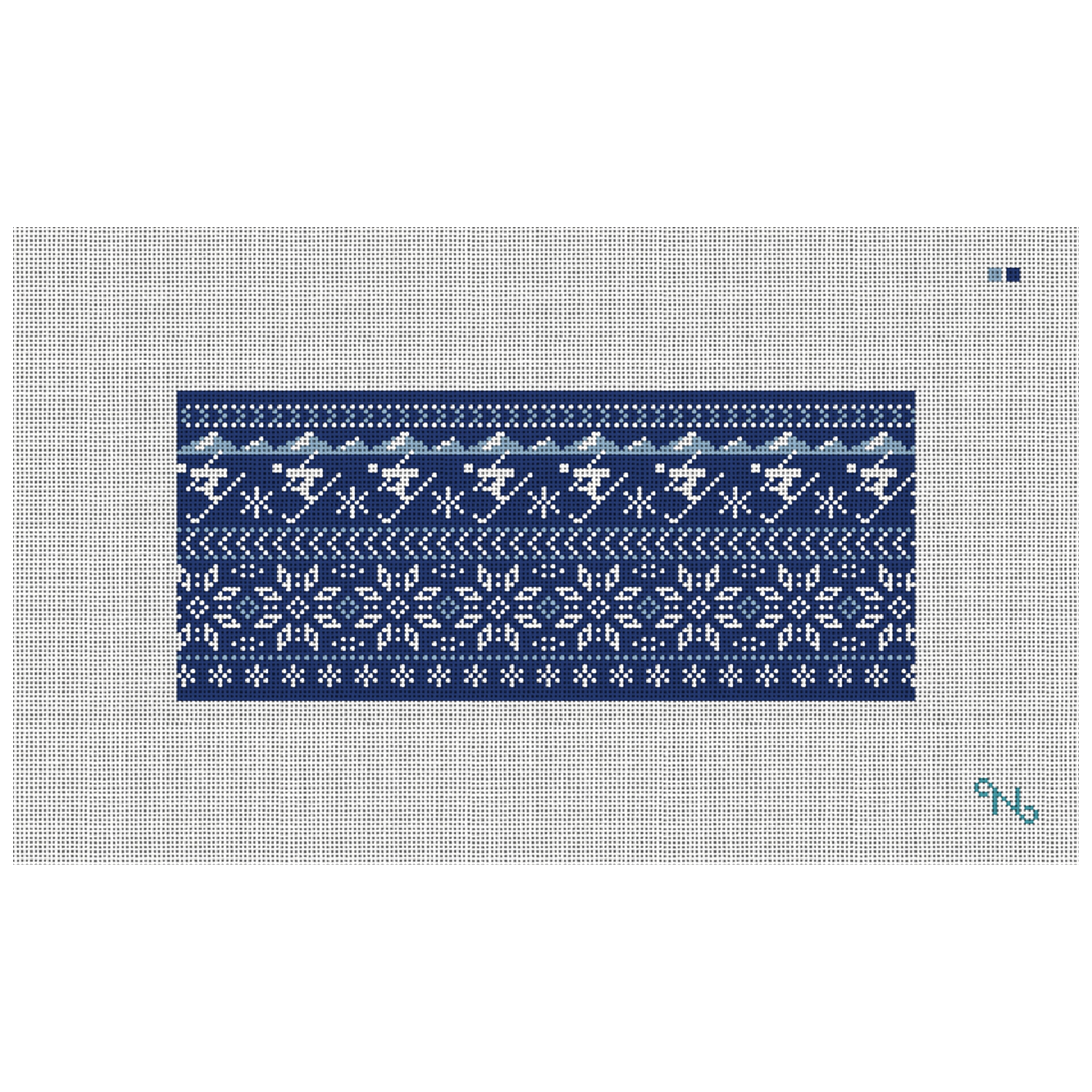 Winter Skiing Needlepoint Flask Kit