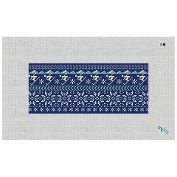 Winter Skiing Needlepoint Flask Kit