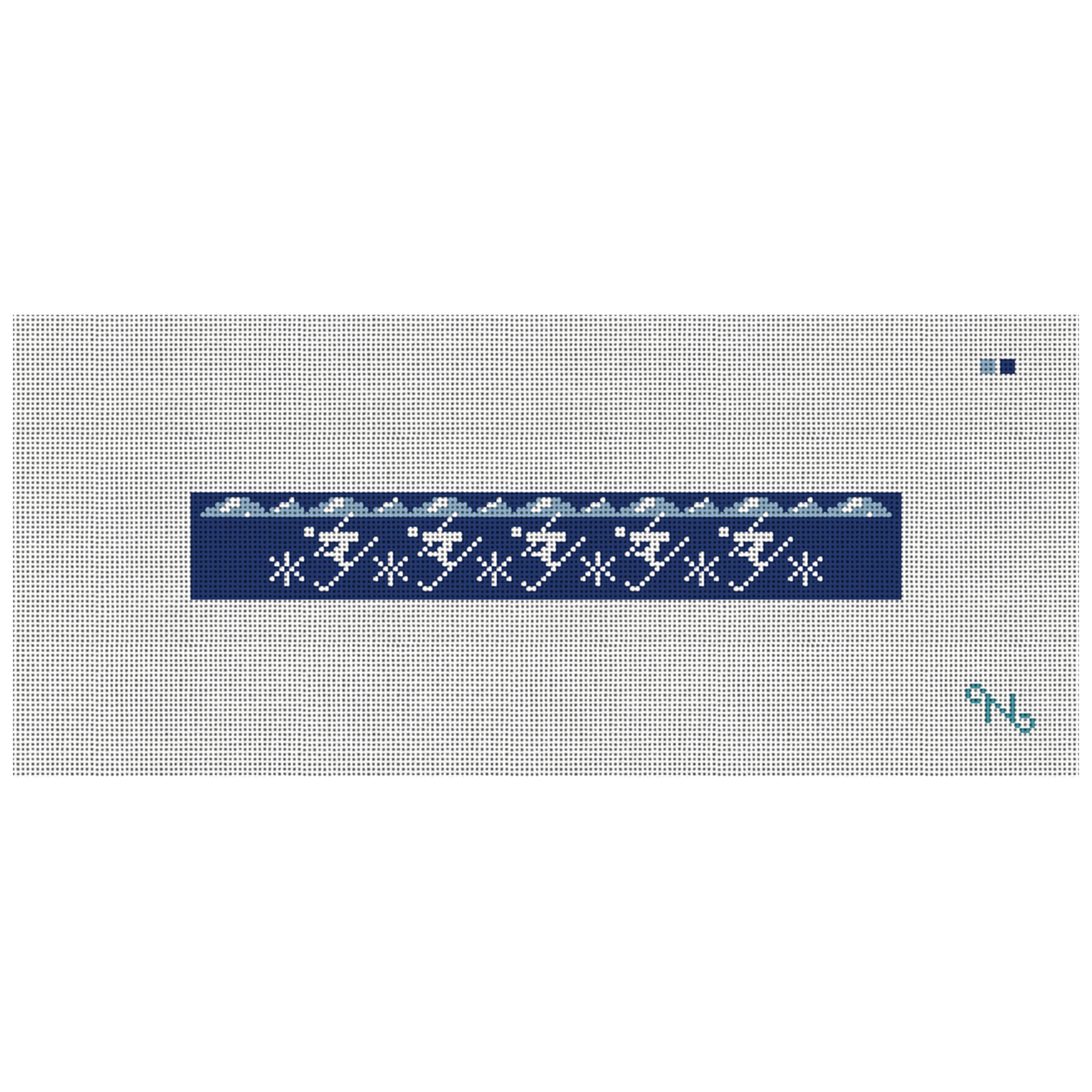 Winter Skiing Needlepoint Key Fob Kit