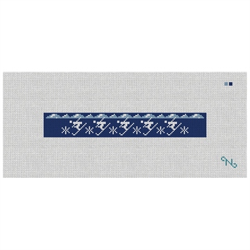 Winter Skiing Needlepoint Key Fob Kit