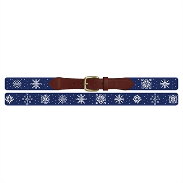 Winter Snowflake Needlepoint Belt