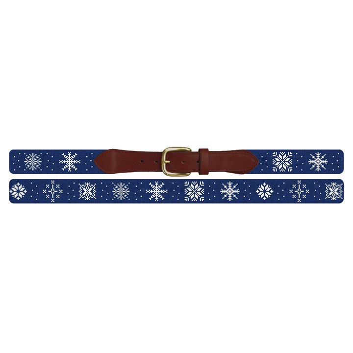 Winter Snowflake Needlepoint Belt
