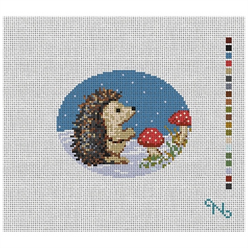 Winter Woodland Hedgehog Needlepoint Kit