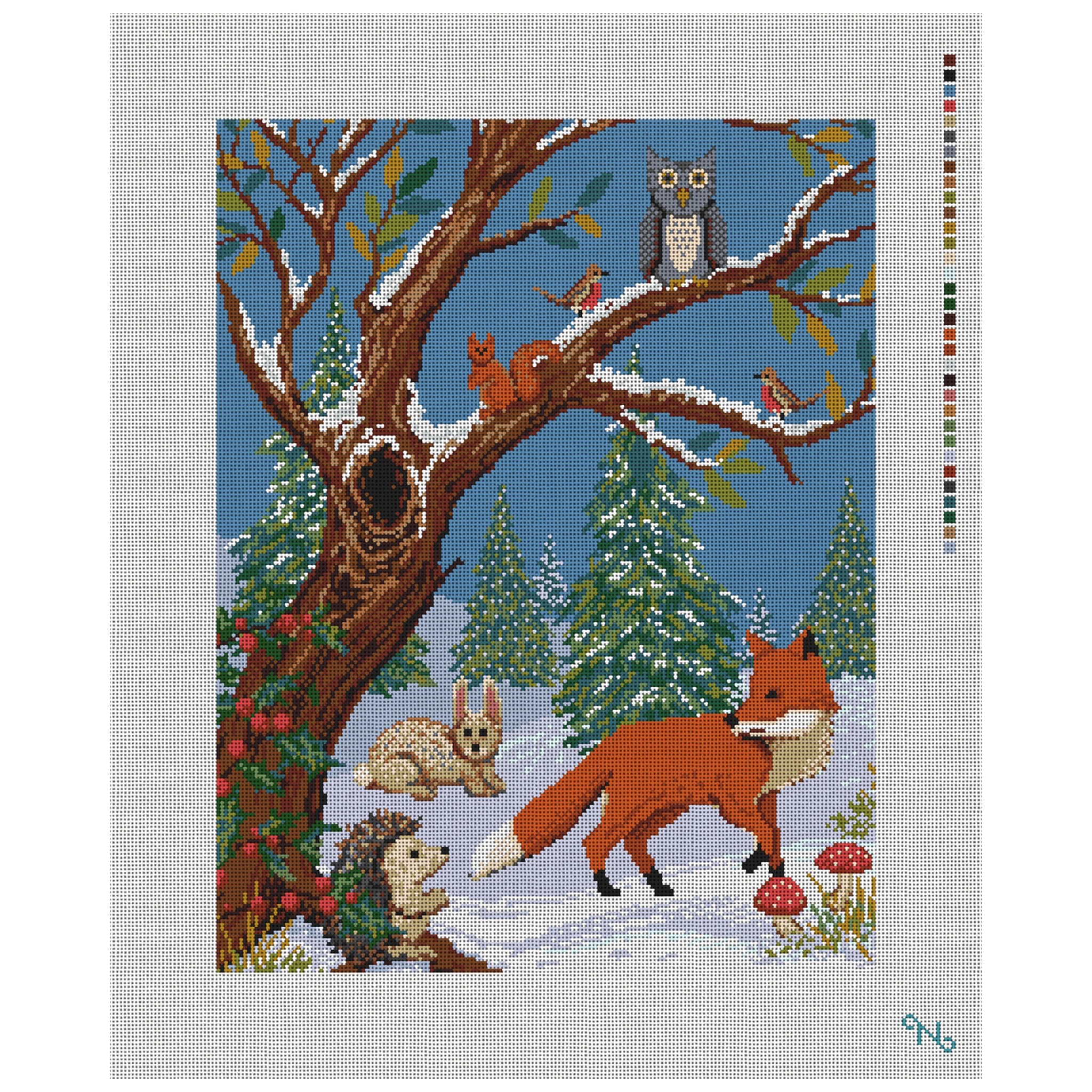 Winter Woodland Needlepoint Kit