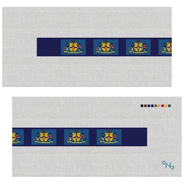 Wisconsin Flag Needlepoint Dog Collar Kit