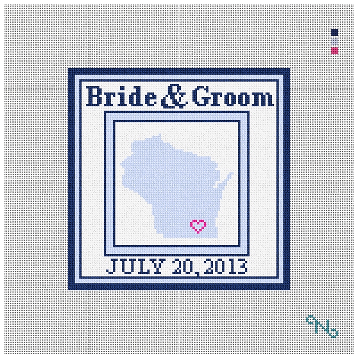 Wisconsin State Ring Bearer Pillow Kit Stitched Preview