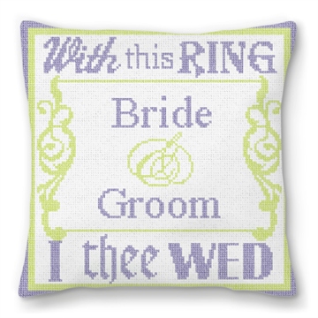 With This Ring Personalized Needlepoint