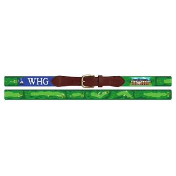 Woods Hole Golf Course Needlepoint Belt