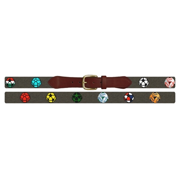 World Soccer Needlepoint Belt